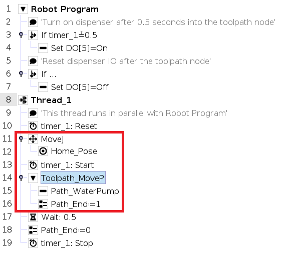 G-code tool path